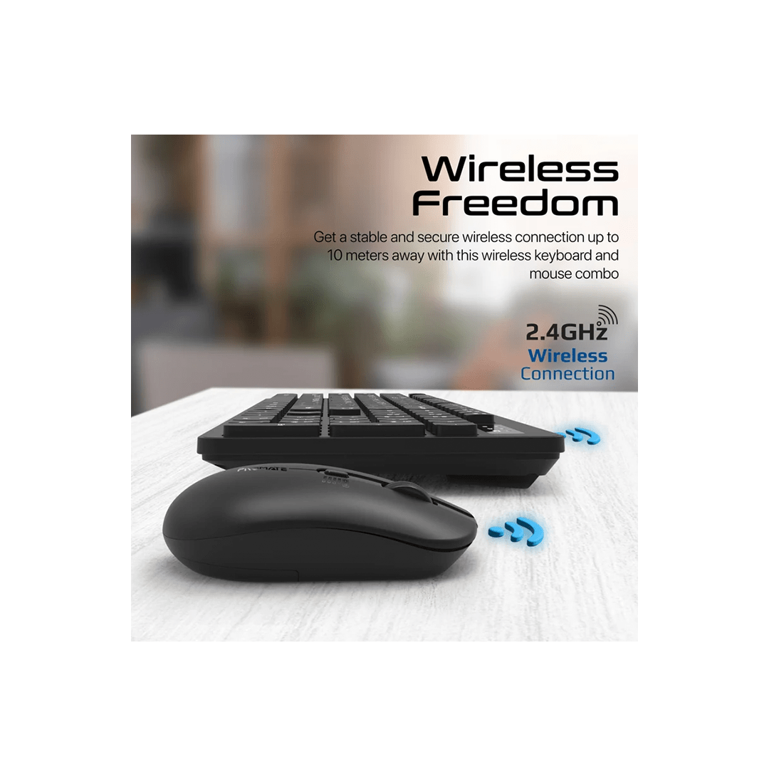 Promate ProCombo-13 Sleek Profile Full-Size Wireless Keyboard and Mouse in Qatar Promate ProCombo-13 Sleek Profile Full-Size Wireless Keyboard and Mouse in Qatar